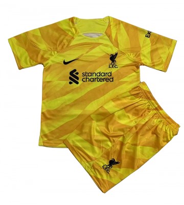 Liverpool Målmand Replika Babytøj Hjemmebanesæt Børn 2023-24 Kortærmet (+ Korte bukser)